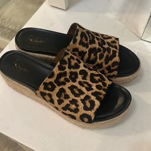 Leopard wedges